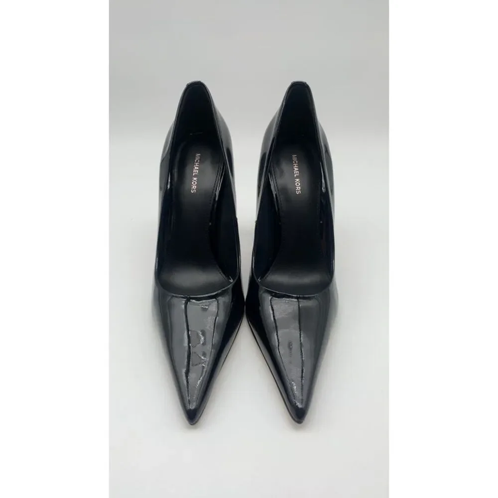 Michael Kors Black Patent Leather Pointed Toe Stiletto Pumps - Picture 2 of 2